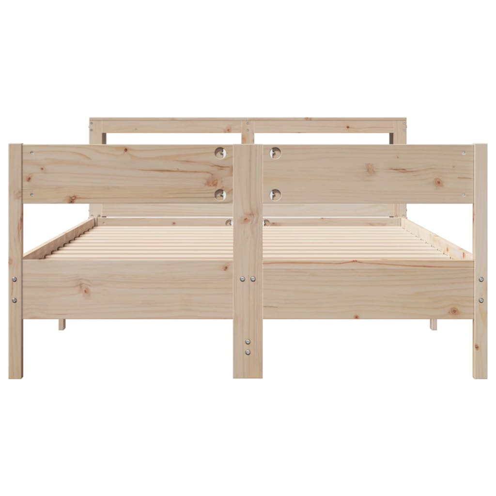 sengeramme uden madras 160x200 cm massivt fyrretræ