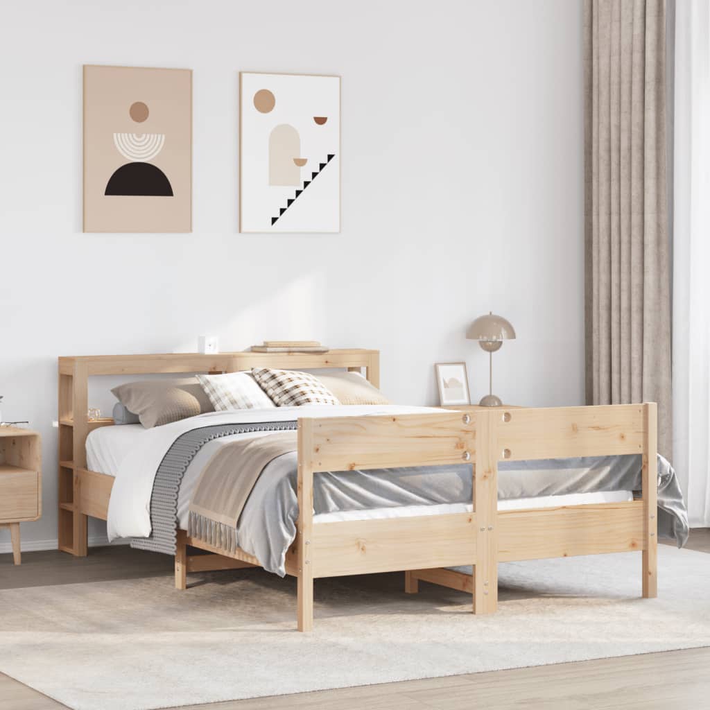 sengeramme uden madras 160x200 cm massivt fyrretræ