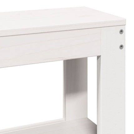 sengeramme uden madras 150x200 cm massivt fyrretræ hvid