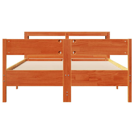 sengeramme uden madras 120x200 cm massivt fyrretræ gyldenbrun
