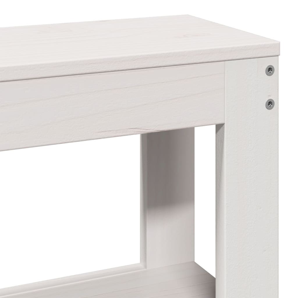 sengeramme uden madras 90x200 cm massivt fyrretræ hvid