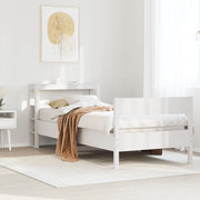 sengeramme uden madras 90x200 cm massivt fyrretræ hvid