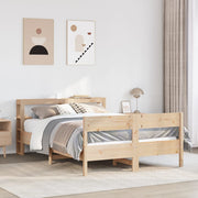 sengeramme uden madras 140x190 cm massivt fyrretræ