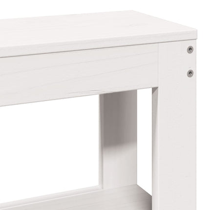 sengeramme uden madras 135x190 cm massivt fyrretræ hvid