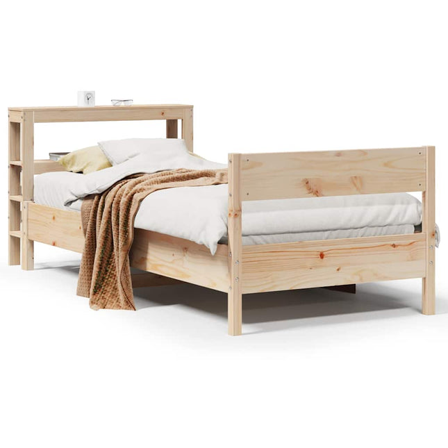 sengeramme uden madras 75x190 cm massivt fyrretræ