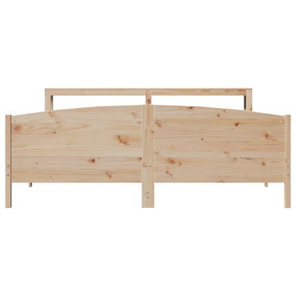 sengeramme uden madras 200x200 cm massivt fyrretræ