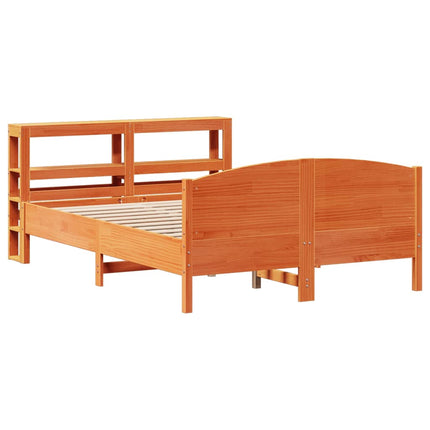 sengeramme uden madras 160x200 cm massivt fyrretræ gyldenbrun