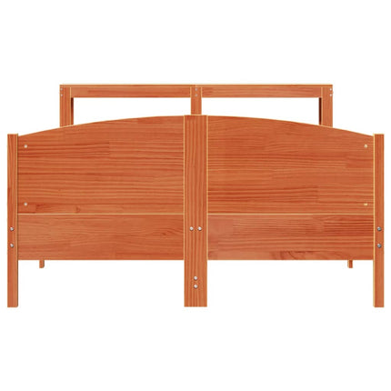 sengeramme uden madras 160x200 cm massivt fyrretræ gyldenbrun
