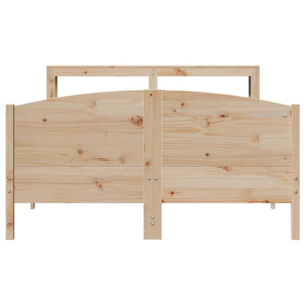 sengeramme uden madras 120x190 cm massivt fyrretræ