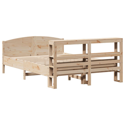 sengeramme uden madras 120x190 cm massivt fyrretræ