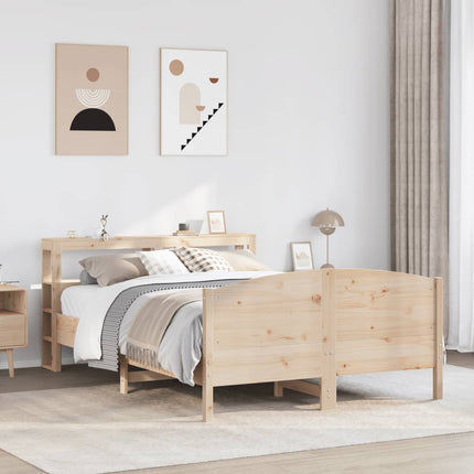 sengeramme uden madras 120x190 cm massivt fyrretræ