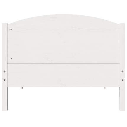 sengeramme uden madras 90x200 cm massivt fyrretræ hvid