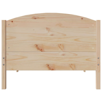 sengeramme uden madras 75x190 cm massivt fyrretræ