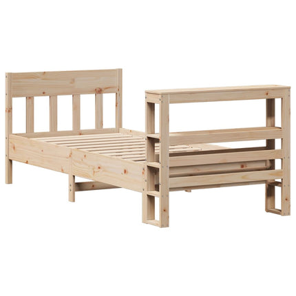 sengeramme uden madras 90x200 cm massivt fyrretræ