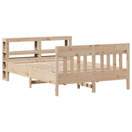sengeramme uden madras 140x190 cm massivt fyrretræ