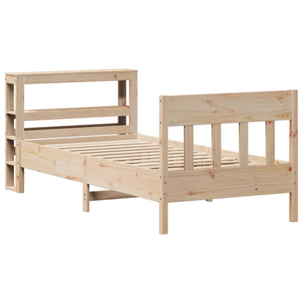 sengeramme uden madras 90x190 cm massivt fyrretræ