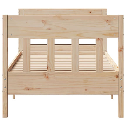 sengeramme uden madras 90x190 cm massivt fyrretræ