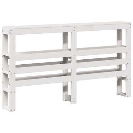 sengeramme med sengegavl 140x190 cm massivt fyrretræ hvid