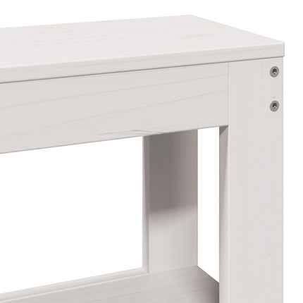 sengeramme med sengegavl 75x190 cm massivt fyrretræ hvid