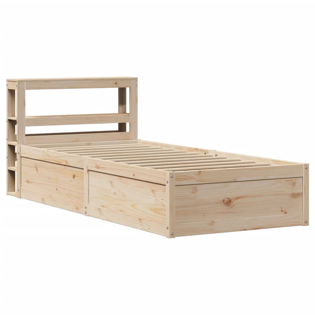sengeramme med sengegavl 90x190 cm massivt fyrretræ