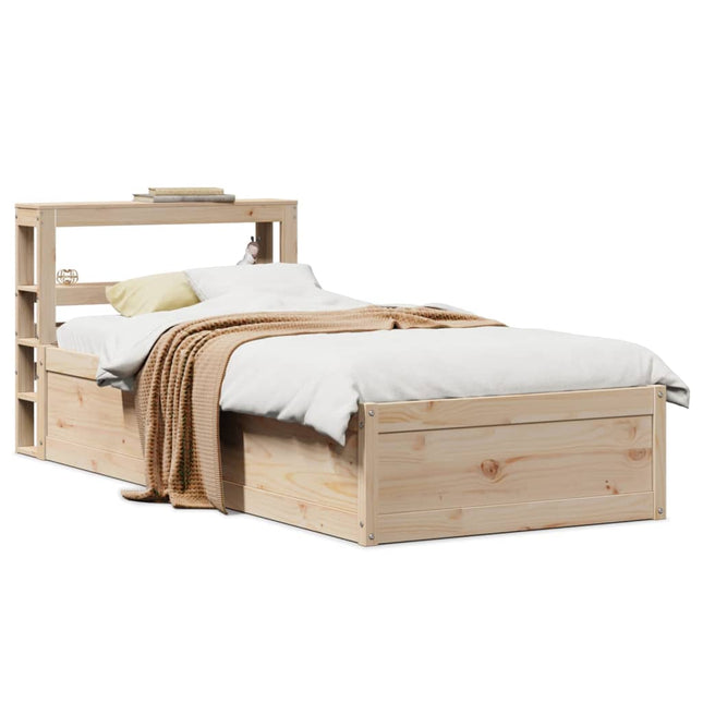 sengeramme med sengegavl 90x190 cm massivt fyrretræ