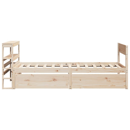 sengeramme uden madras 90x190 cm massivt fyrretræ