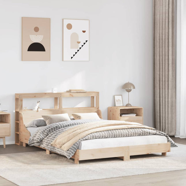 sengeramme uden madras 160x200 cm massivt fyrretræ