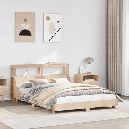 sengeramme uden madras 150x200 cm massivt fyrretræ