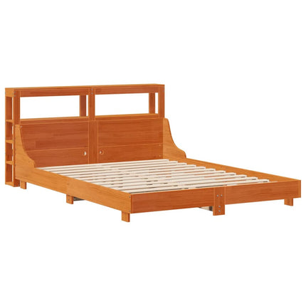 sengeramme uden madras 120x200 cm massivt fyrretræ gyldenbrun