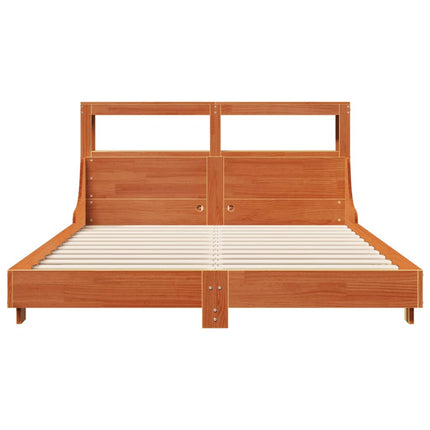 sengeramme uden madras 120x200 cm massivt fyrretræ gyldenbrun