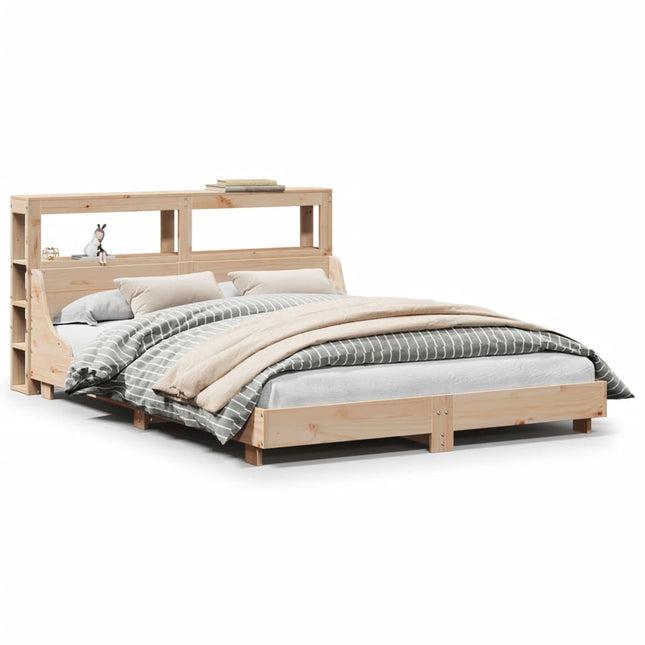 sengeramme uden madras 140x190 cm massivt fyrretræ