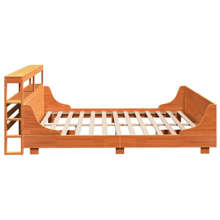sengeramme uden madras 180x200 cm massivt fyrretræ gyldenbrun