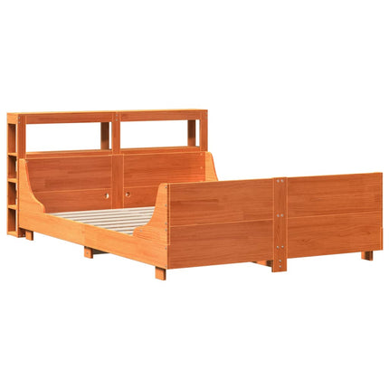 sengeramme uden madras 160x200 cm massivt fyrretræ gyldenbrun