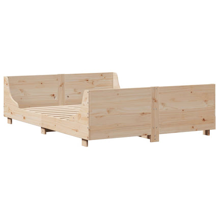 sengeramme uden madras 140x200 cm massivt fyrretræ