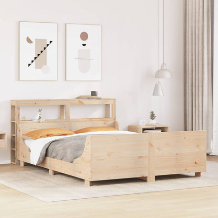 sengeramme uden madras 120x200 cm massivt fyrretræ