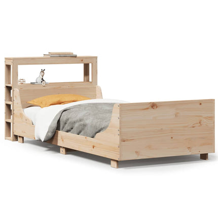 sengeramme uden madras 90x200 cm massivt fyrretræ