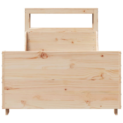sengeramme uden madras 90x200 cm massivt fyrretræ