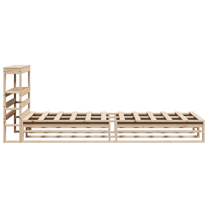 sengeramme uden madras 90x200 cm massivt fyrretræ