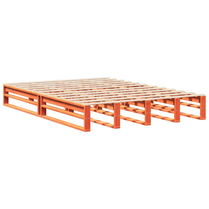 sengeramme uden madras 160x200 cm massivt fyrretræ gyldenbrun