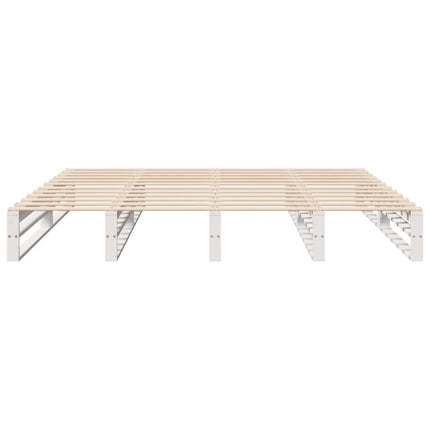 sengeramme uden madras 180x200 cm massivt fyrretræ hvid