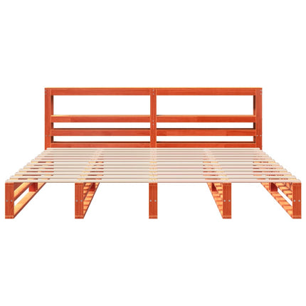 sengeramme uden madras 180x200 cm massivt fyrretræ gyldenbrun