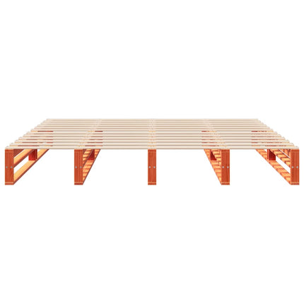 sengeramme uden madras 200x200 cm massivt fyrretræ gyldenbrun