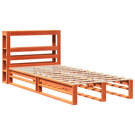 sengeramme uden madras 75x190 cm massivt fyrretræ gyldenbrun