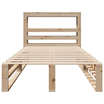 sengeramme uden madras 90x190 cm massivt fyrretræ