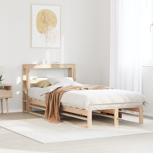 sengeramme uden madras 90x190 cm massivt fyrretræ