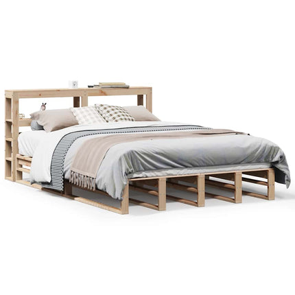 sengeramme uden madras 140x190 cm massivt fyrretræ