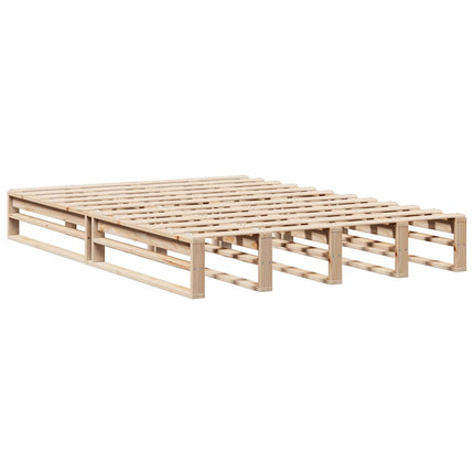 sengeramme uden madras 140x190 cm massivt fyrretræ