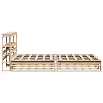 sengeramme uden madras 140x190 cm massivt fyrretræ
