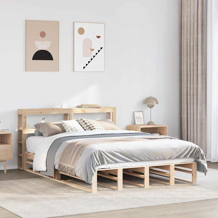 sengeramme uden madras 140x190 cm massivt fyrretræ