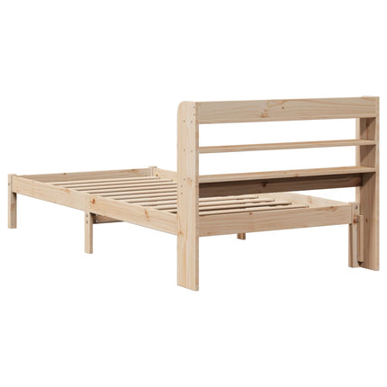 sengeramme uden madras 90x200 cm massivt fyrretræ